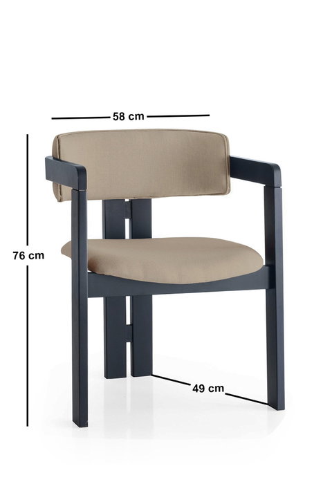 Hanah Home Silla CO - 002 Negro y Visón